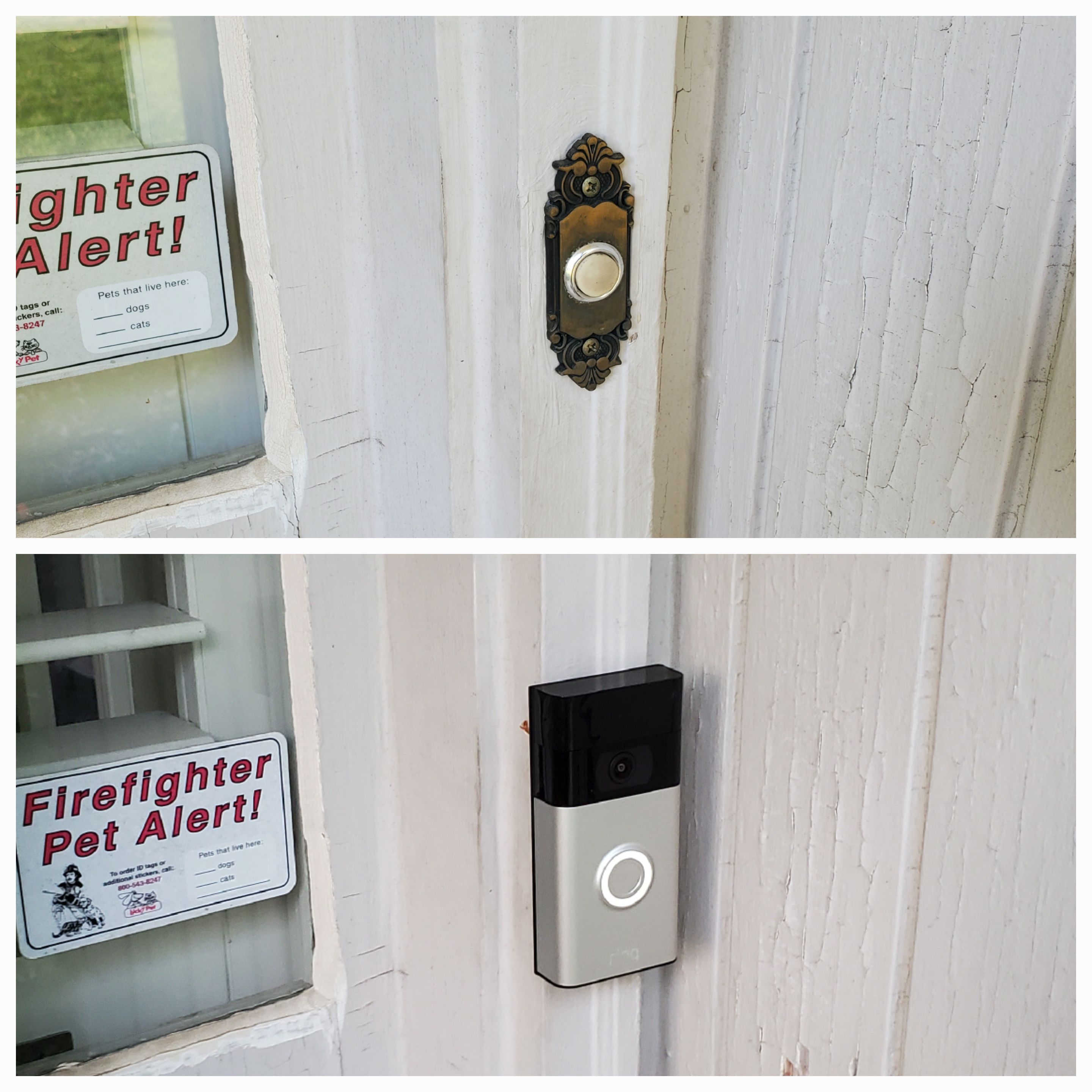 Ring Video Doorbell installed